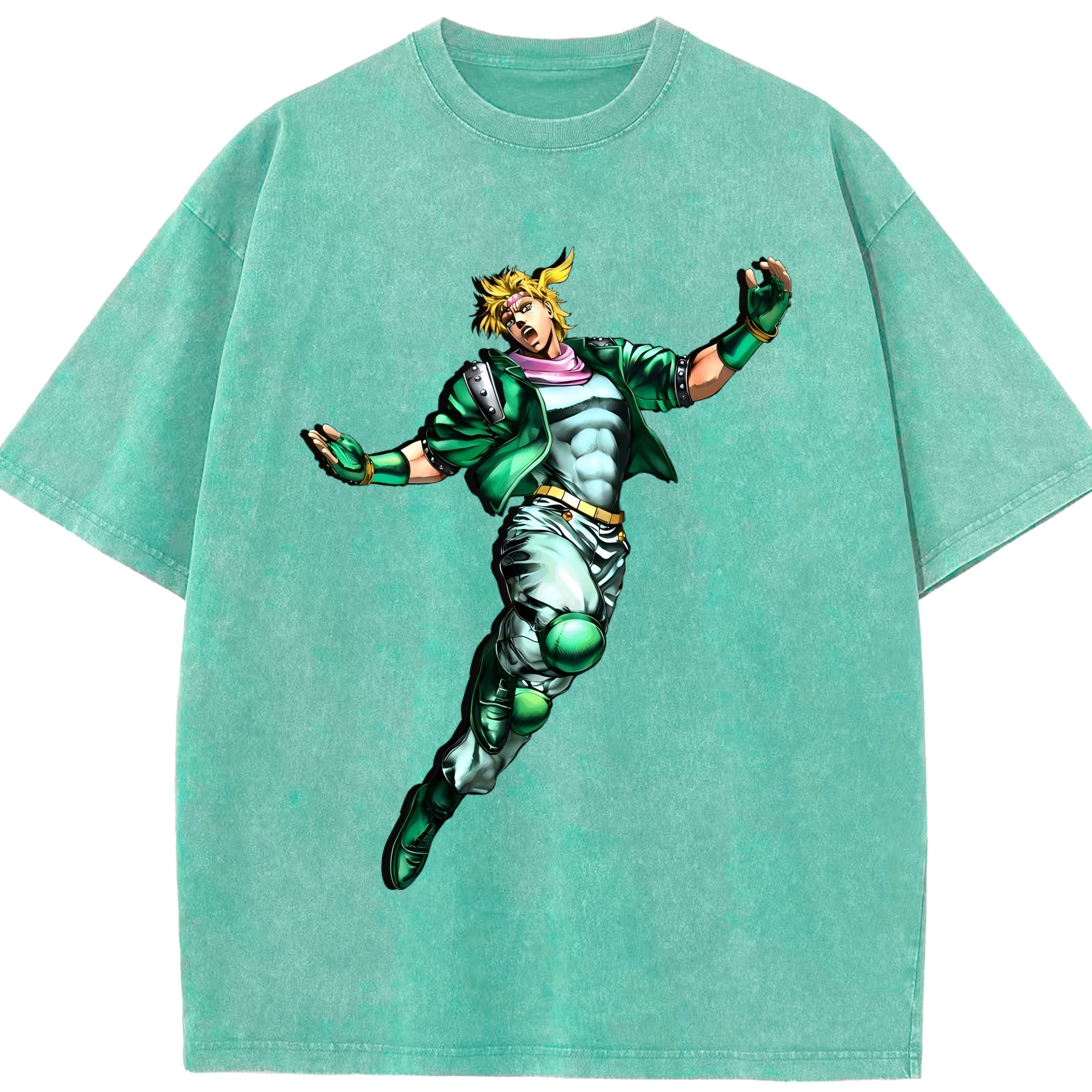（画像用） ジョジョの奇妙な冒険 ディオ?ブランドー JoJo's Bizarre Adventure Dio Brando 綿100% ヴィンテージ風 半袖Tシャツ（フロントプリント）